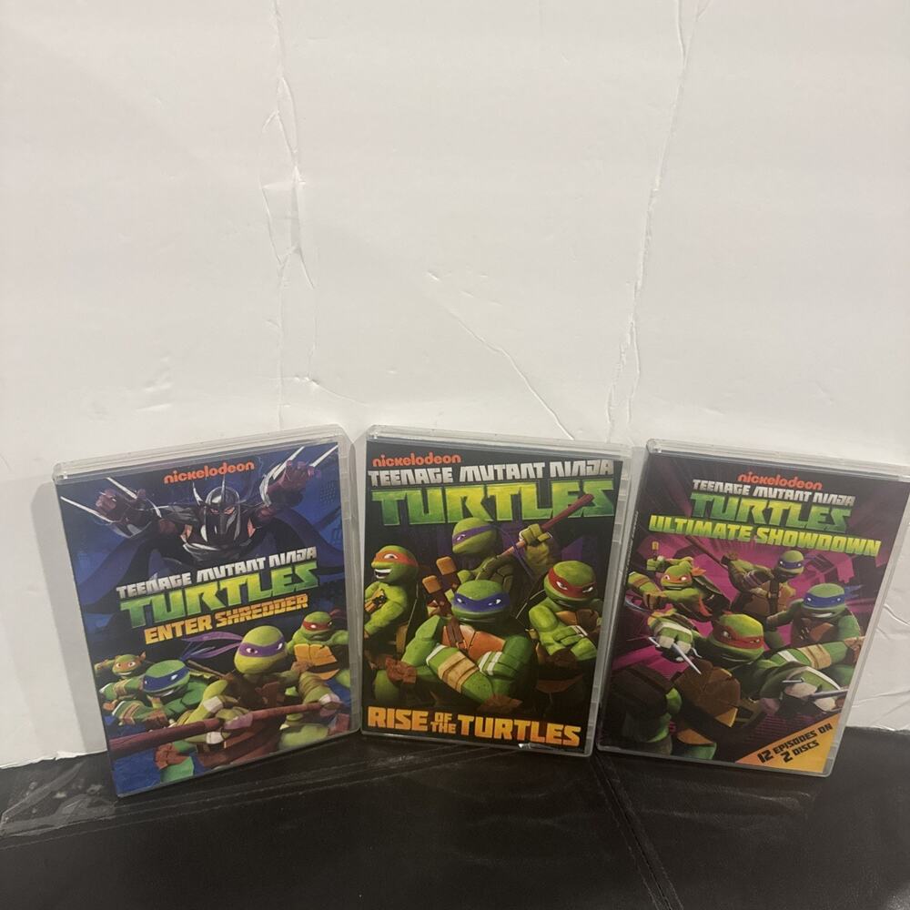 Lot of 3 Teenage Mutant Ninja Turtles TMNT DVDs Nickelodeon Enter Shredder